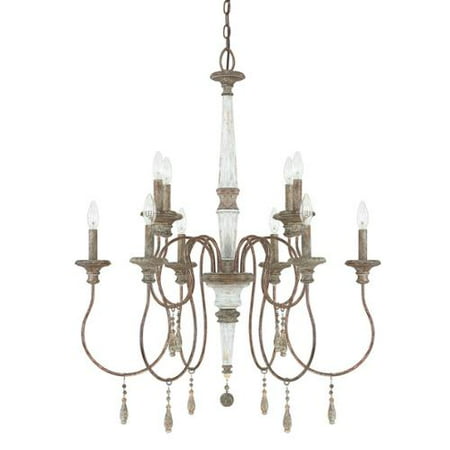 Allen Antique Lighting - Austin Allen & Company Zoe Collection Brown Steel and Glass 10-light French Antique Chandelier