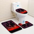thumbnail image 2 of Coofit 3PCS Bath Rug Set Fashion Sunset Decorative Non-slip Toilet Rug Toilet Lid Cover, 2 of 5