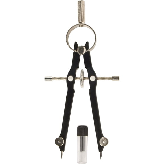 ALVIN 494 Bow Compass and Divider, 5-Inch All-Metal Drafting Compass with Pivot Point for Geometry, Engineering, Architecture and Technical Drawing