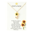 thumbnail image 3 of Women Daisy Flower Necklace Temperament Sunflower Pendant Necklace Jewelry Gift, 3 of 19