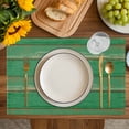 thumbnail image 4 of Green Wood Grain Placemats Set of 8, Farmhouse Texture Vintage Country Placemats for Dining Table, Place Mats for Kitchen Tabletop, Waterproof Wipeable Dining Table Mats Set, 4 of 9