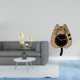 thumbnail image 2 of Estatua de figura,Estatuas de hojas y flores de metal,esculturas decorativas,Reloj de pared,Reloj de pared decorativo con forma de gato para sala de estar silenciosa,Reloj de pared de, 2 of 8