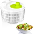 thumbnail image 1 of Escurridor de ensalada con tapa, escurridor de ensalada con manivela y ensaladera de 3 litros y colador, para lavar y secar ensaladas y verduras, 1 of 5