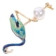 thumbnail image 5 of Broche de aleación con forma de flamenco azul y perla, delicado broche de solapa, accesorio para vestir, regalo para niña, decoración, 5 of 6