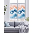 thumbnail image 4 of Static Cling Non Adhesive Window Film, Orange Navy Blue Ombre Window Privacy Film Frosted, Abstract Beach Waves Gradient Opaque Window Coverings for Small Windows, Home, 17.7 x 39.3 Inches, 4 of 9
