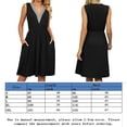 thumbnail image 2 of Vestido De La Honda De Las Mujeres Fiesta Vestido largo Casual Cóctel simple Vestidos largos Traje diario (Negro S) Ygjytge para Mujer Negro T M, 2 of 8