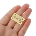 thumbnail image 4 of Uxcell Small Butt Hinges 1-3/16 Inch, Jewelry Box Hinge with Screw for Jewelry Wooden Boxes, Gold 12 Pack, 4 of 6