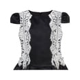 thumbnail image 4 of Girls Dress Black White Color Contrast Lace Bow Tie 6, 4 of 7