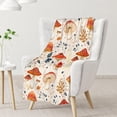 thumbnail image 2 of Mushroom Blanket for Mushroom Lovers, 50 x 40 Inches Soft Fuzzy Blanket for Girls Boys, Cozy Beige Blanket, Warm Flannel Throw Blankets Bed Bedding Room Decor, Camping, Travel, Chair, 2 of 6