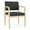 Adler Black, variant on Lenox Wood Reception Waiting Room Wood Guest Chair / Natural Wood / Blue