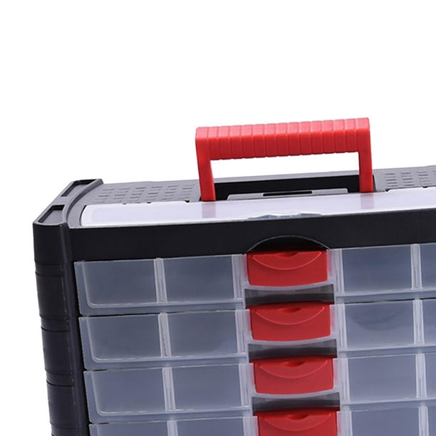 Electronic Components Toolbox Fishing Plastic Box 4 Layer Drawer Parts Box  Organizer Screw Hardware Plastic Tool Storage Box