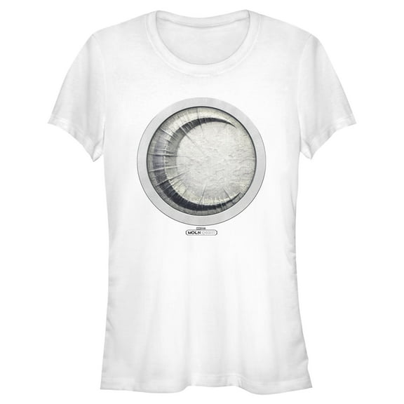 Junior's Marvel: Moon Knight Crescent Crater Symbol Graphic Tee White Small