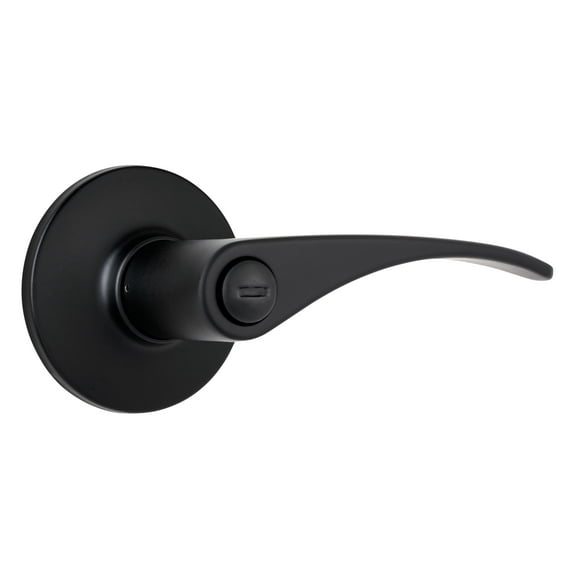 Brinks Interior Locking Privacy Modern Vervo Door Lever, Matte Black Finish