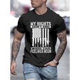 thumbnail image 1 of 1 pieza, camiseta 100% algodón, estampado de bandera estadounidense, camiseta de manga corta con cuello redondo para hombre, estilo sencillo, camiseta de versión regular de moda., 1 of 6