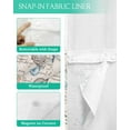 thumbnail image 3 of No Hook Shower Curtain with Snap in Liner, Summer Vintage Starfish Seahorse Seashell Seaweed Hotel Shower Curtains for Bathroom, Washable Shower Curtain Liner Set with Mesh Top Window, 66"x72", 3 of 6