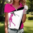 thumbnail image 4 of Womens Golf Polo Shirts Half Zipper Collared Short Sleeve T Shirt Lightweight Moisture Wicking Polo Casual Outfits Going Out Tops 2026 Summer Beach Vacation Outfits, 4 of 5