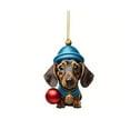 thumbnail image 2 of KCEHTA Dachshund Christmas Ornaments, Dog Ornaments for Christmas Tree, Dachshund Christmas Decor, Cute 2D Acrylic Dachshund Dog Christmas Tree Hanging Ornaments for Home Party, 2 of 6