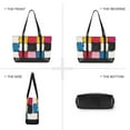 thumbnail image 6 of FORMRS Laptop Tote Bag for Women with 15.6" Computer Compartments Handbag, White Checkered Pattern, 6 of 7