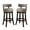 Dark Oak, variant on Benzara Lynsey Contemporary 29"Barstool With linen Cushion, Light Gray Finish, Set of 2-Color:Dark Oak