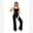 Black, variant on IBTOM CASTLE Womens Workout Sets 2 Piece Spaghetti Straps Crop Top Straight Leg Yoga Pants Yoga Pilates Active Outfits L Butter yellow