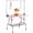 Primary color table legs | Pink tabletop | 36 inches, variant on Folding Dog Grooming Table, Adjustable Height Pet Station with Arm & Storage Black table legs | Pink tabletop | 36 inches