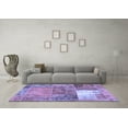 thumbnail image 3 of Ahgly Company Indoor Rectangle Patchwork Blue Transitional Area Rugs, 8' x 12', 3 of 4