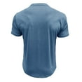 thumbnail image 6 of GuangCheng Mens Short Sleeve T-Shirts,Colorblock,Striped Tops with Chest Pocket,Regular Fit,Soft,Breathable,Comfortable,Casual Wear Shirts,Blue,Size 3XL, 6 of 7