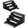 thumbnail image 1 of NEETBU 8 Pcs 2 Set Display Risers, Matte Metal Display Stand, Metal Rectangular Display Shelf for Showcase, Dessert, Toys, Perfume (8pcs-Black, L7''x8''x9''), 1 of 5