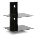 thumbnail image 2 of Modern 2-Tier Black Floating Wall Shelf for Media Accessories, 2 of 2