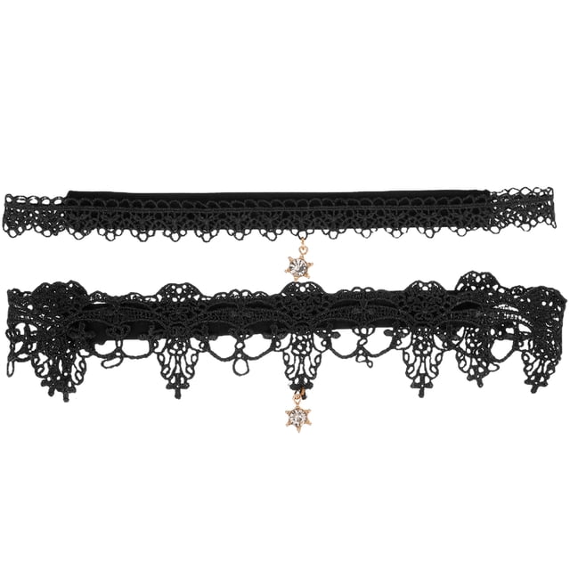CIMAXIC Mariage 2 Pcs Nouveaux Bas en Dentelle de Mariée Pendentif en Strass Jarretière de Mariage Western, 9.06"X2.17"X0.08 Pouces