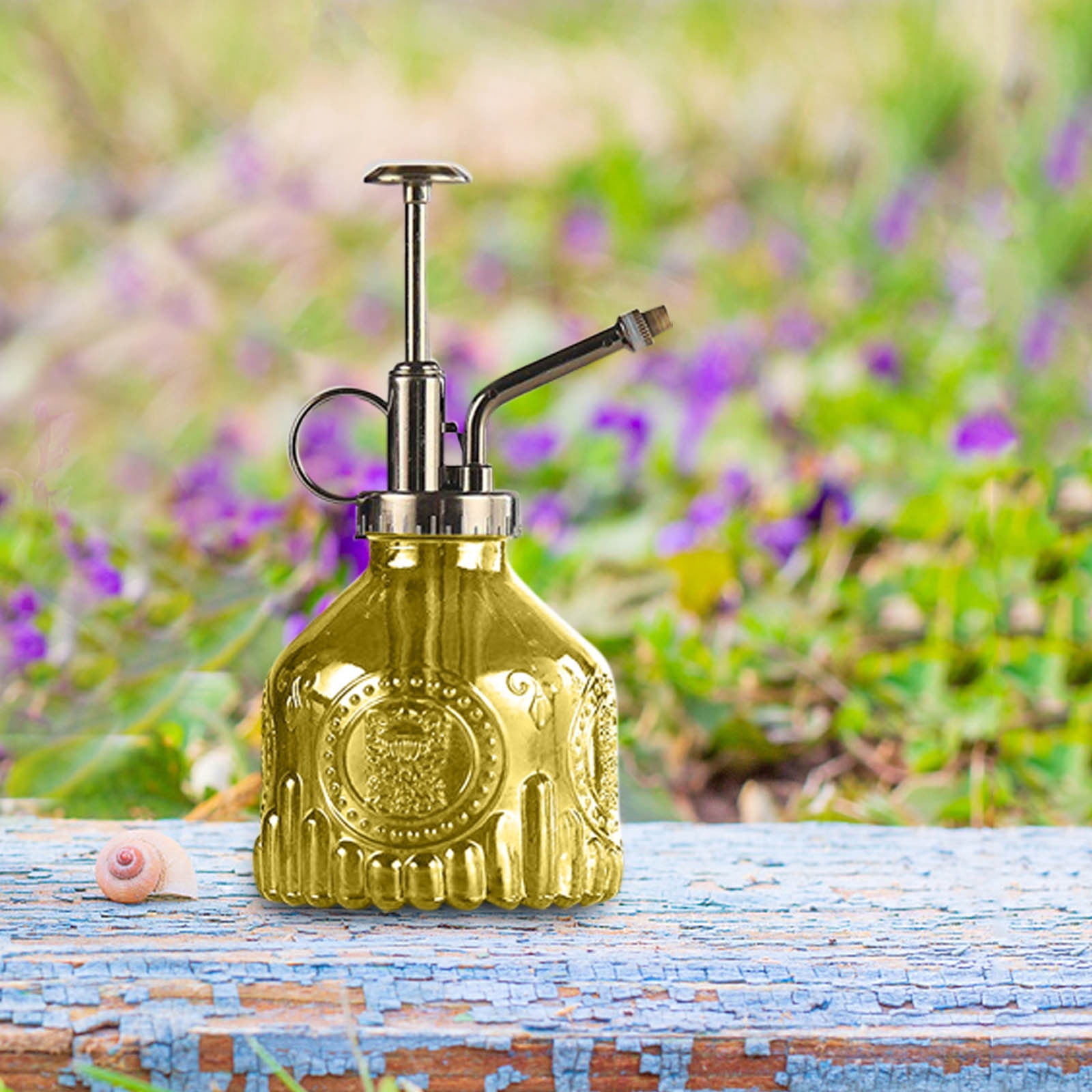 LYINGF Gardening Retro Glass Watering Can Pressure Spray Watering Watering Can,Handheld Spray Bottle for Garden Plants Cleaning Solutions Outdoor Indoor Gardening and Cleaning Work