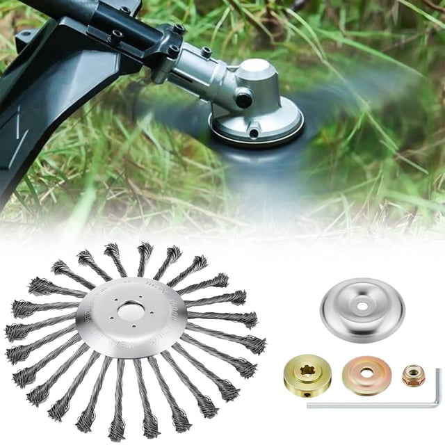 10 Inch Wire Trimmer Head Wire Trimmer Head for Eater Wired Trimmerblade Brush Stringtrimmer Replacement Heads with Adapter Kit,A Mowing Disc And 5 Accessories