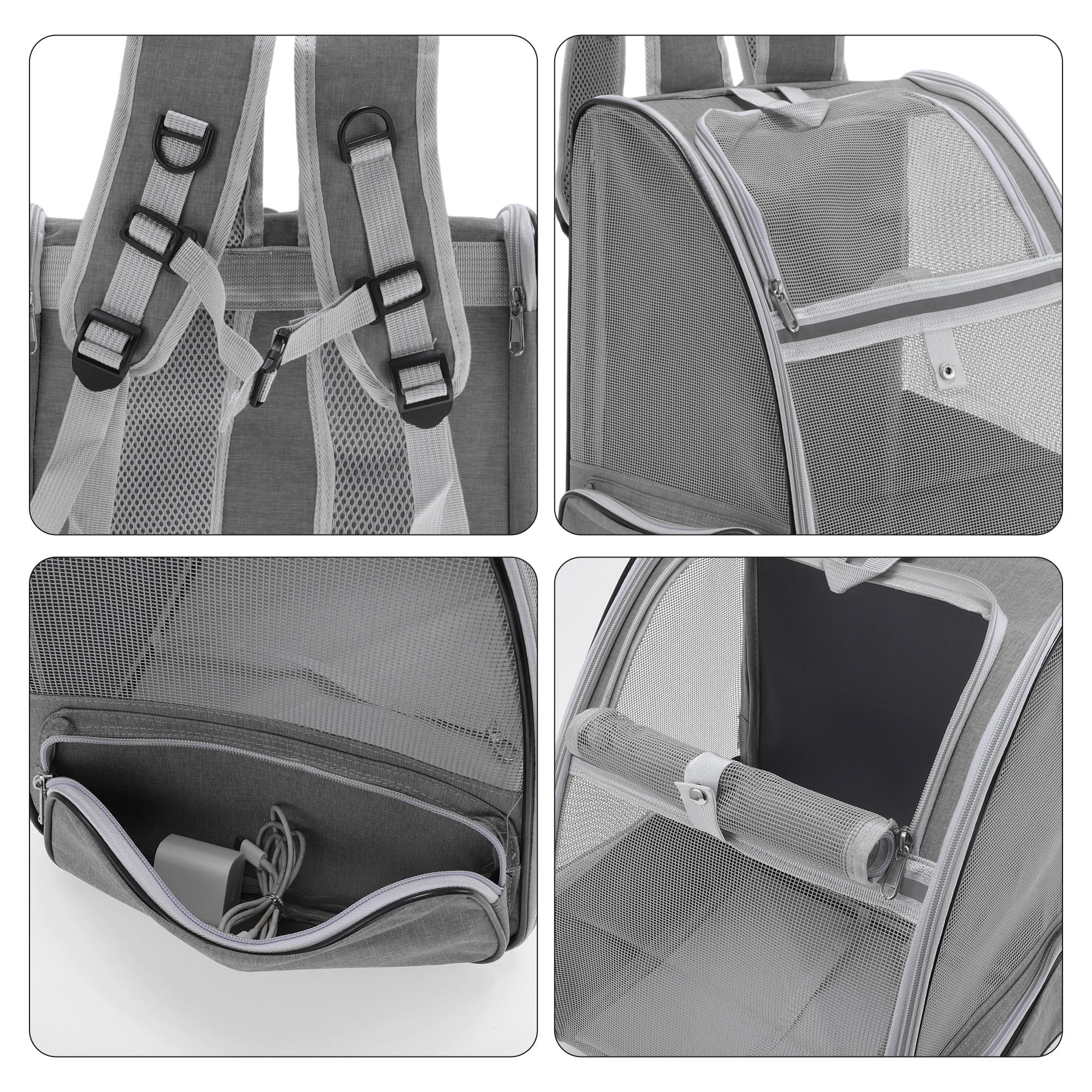 Unique Bargains Breathable Foldable Pet Backpack for Cats and Small Dogs