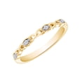 thumbnail image 3 of Natural Diamond Accent Infinity Wedding Band Stackable Engagement Ring in 14K Yellow Gold Plated 925 Sterling Silver(0.04 Cttw,I-J Color,I2-I3 Clarity)-Ring Size-4, 3 of 5
