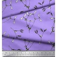 thumbnail image 3 of Soimoi Purple Velvet Fabric Berries Leaves Decor Fabric Printed Yard 58 Inch Wide, 3 of 3