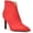 Medium Red, variant on Nine West Womens Mikale Leather Casual Ankle Boots