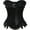 #2 Black, variant on QRIC Womens Floral Black Lace Trim Corset Overbust Waist Cincher Bustier Top X-mas Halloween Costume Corset Tik-tok Shooting Costume