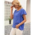 thumbnail image 3 of Fashion Soft Breathable Back Bow Summer Blouse, 3 of 5
