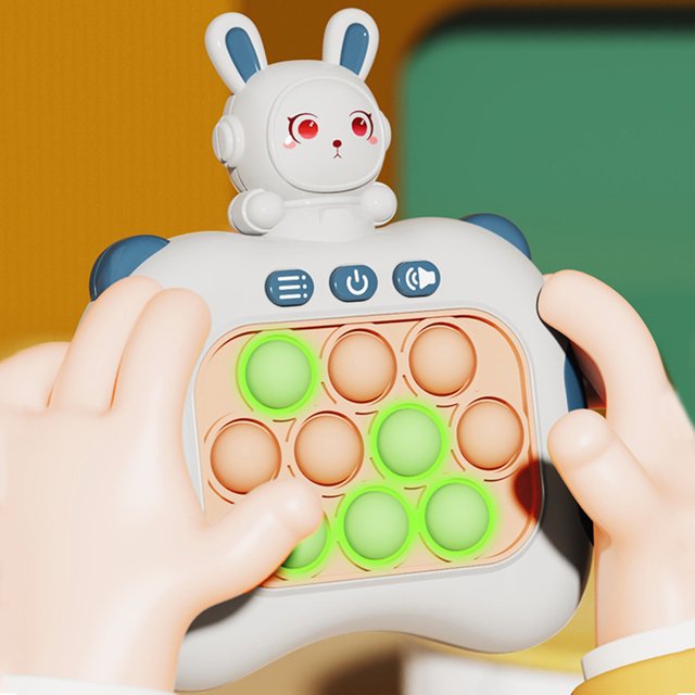 Mole Whacker Toy 4 Modo de juego Antiestrés para niños Regalos para adultos (conejo azul)