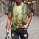 thumbnail image 1 of Tops para hombre, blusas y camisas de manga corta con cuello redondo para hombre, jersey informal con cuello redondo y estampado de Pascua para hombre, camisetas deportivas de manga corta, blusas de p, 1 of 5
