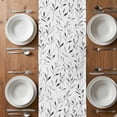 thumbnail image 6 of Gray Leaf Table Runner - 120 Inch Long, Kitchen Dining Table Runner Dresser Scarves, Modern Botanical Foliage Plant Country Pastoral Farmhouse Decor for Coffee Tables Wedding Party Banquet, 6 of 8