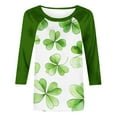 thumbnail image 5 of BEFOKA Women'S Shirts 3/4 Long Sleeve St Patricks Day Crewneck Sweatshirt Irish Shamrock Printed Pullover Sweatshirt Tops For Women Trendy Blouses Green Graphic Tshirts Holiday Outfits Tee Tops, 5 of 7