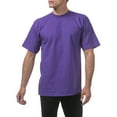 thumbnail image 3 of Pro Club Men's Heavyweight Cotton Short Sleeve Crew Neck T-Shirt,Purple,2XL, 3 of 4