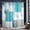 Teal, variant on Fabric Shower Curtain for Bathroom, Oil Painting Art Blue Custom Shower Curtain Set with Hooks, Luxury Bathroom Curtains, Abstract Gray Geometric Waterproof Polyester Bathroom Accessories, 72x72 inch