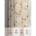 thumbnail image 6 of Coffee Cups Sheer Curtains 45 Inch Length 2 Panels Set Window Treatments, Vintage Country Leisure Coffee Beans Beige Rod Pocket Semi Curtains for Living Room/Bedroom/Kitchen Décor, 104"W x 45"L, 6 of 7