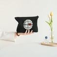 thumbnail image 4 of GOSMITH Volleyball Heartbeat As Funny Volleyball Gift Ideas 2 Pcs Canvas Tote Bags Cute Aesthetic Tote Bags with Zipper Tote Bag Black, 4 of 8