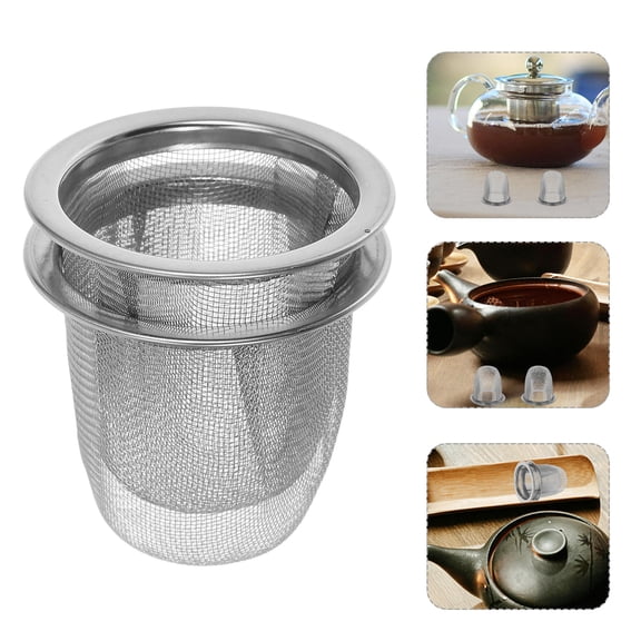 Topbathy Raindrops 2pcs Reusable Stainless Steel Tea Strainer Fine Mesh Filter Insert for Loose Leaf Tea Infuser Brewing in Teapot or Cup