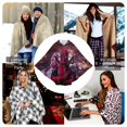 thumbnail image 5 of Harley Quinn Flannel Wearable Blanket, Warm Shawl Blanket Comfy Poncho Throw with Buttons for Women And Men, 5 of 7