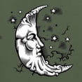 thumbnail image 6 of Wild Bobby Crescent Moon Astrology Puff Print Fashion Men's Tee, Military Green, 5X-Large, 6 of 6