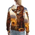 thumbnail image 7 of Kdxio Vintage Cute Corgi Sunflower Print Womens Oversized Hoodies Sweatshirts Hooded Pullover Tops Sweaters Casual-Medium, 7 of 7